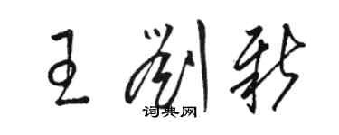 駱恆光王劉新草書個性簽名怎么寫