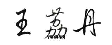 駱恆光王荔丹行書個性簽名怎么寫