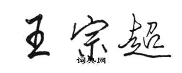 駱恆光王宗超行書個性簽名怎么寫