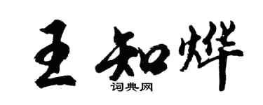 胡問遂王知燁行書個性簽名怎么寫