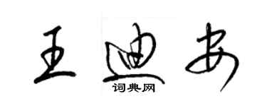 梁錦英王迪安草書個性簽名怎么寫