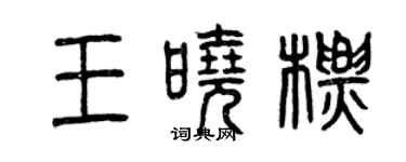 曾慶福王曉標篆書個性簽名怎么寫