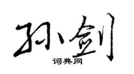 曾慶福孫劍行書個性簽名怎么寫
