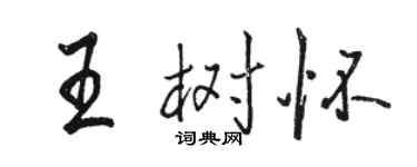 駱恆光王樹懷行書個性簽名怎么寫