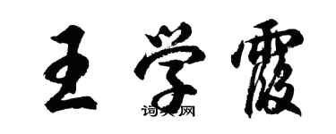 胡問遂王學霞行書個性簽名怎么寫