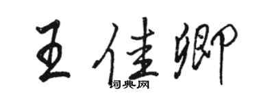 駱恆光王佳卿行書個性簽名怎么寫