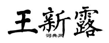 翁闓運王新露楷書個性簽名怎么寫