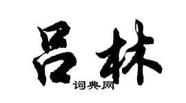 胡問遂呂林行書個性簽名怎么寫