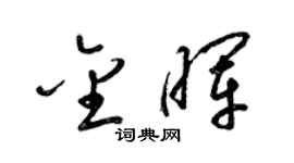 梁錦英金暉草書個性簽名怎么寫