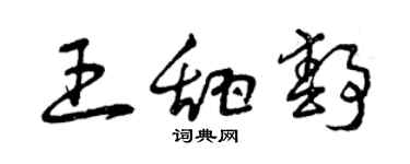 曾慶福王甜靜草書個性簽名怎么寫