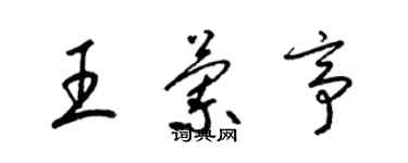 梁錦英王蘭亭草書個性簽名怎么寫