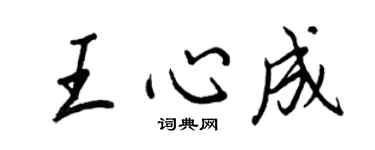 王正良王心成行書個性簽名怎么寫
