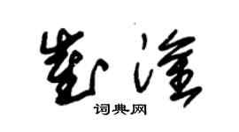 朱錫榮崔淦草書個性簽名怎么寫