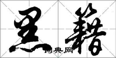 胡問遂黑籍行書怎么寫