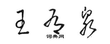 駱恆光王有泉草書個性簽名怎么寫