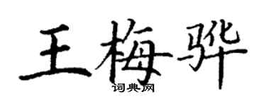 丁謙王梅驊楷書個性簽名怎么寫