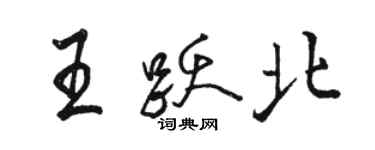 駱恆光王躍北行書個性簽名怎么寫