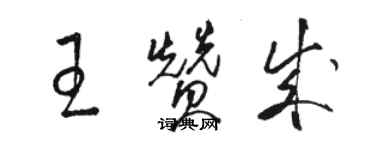 駱恆光王贊成草書個性簽名怎么寫