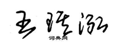 朱錫榮王琪泓草書個性簽名怎么寫