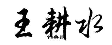 胡問遂王耕水行書個性簽名怎么寫