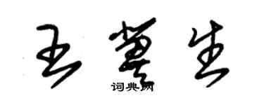 朱錫榮王冀生草書個性簽名怎么寫