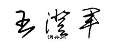 朱錫榮王澄軍草書個性簽名怎么寫