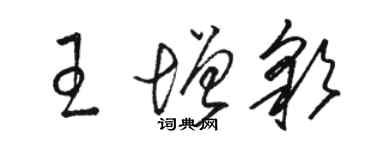 駱恆光王增彩草書個性簽名怎么寫