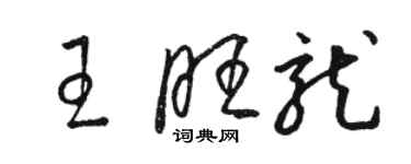 駱恆光王旺龍草書個性簽名怎么寫