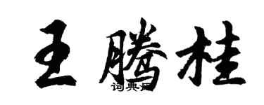 胡問遂王騰桂行書個性簽名怎么寫