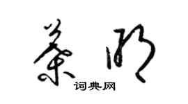 梁錦英葉明草書個性簽名怎么寫