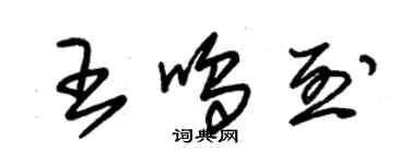 朱錫榮王嗚烈草書個性簽名怎么寫