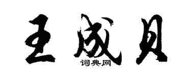 胡問遂王成貝行書個性簽名怎么寫