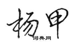 駱恆光楊甲行書個性簽名怎么寫