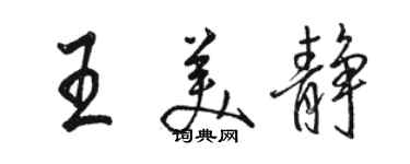 駱恆光王美靜行書個性簽名怎么寫