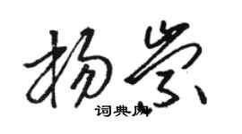 駱恆光楊崇草書個性簽名怎么寫