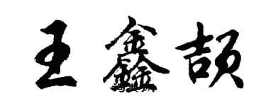 胡問遂王鑫頡行書個性簽名怎么寫