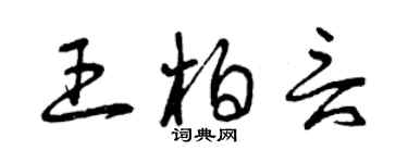曾慶福王柏言草書個性簽名怎么寫