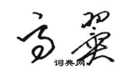 駱恆光高翼草書個性簽名怎么寫