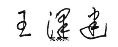 駱恆光王澤建草書個性簽名怎么寫