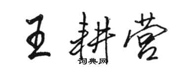 駱恆光王耕營行書個性簽名怎么寫