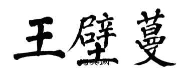 翁闓運王壁蔓楷書個性簽名怎么寫