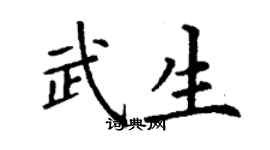丁謙武生楷書個性簽名怎么寫