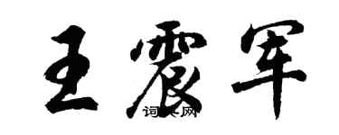 胡問遂王震軍行書個性簽名怎么寫