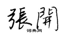 王正良張開行書個性簽名怎么寫