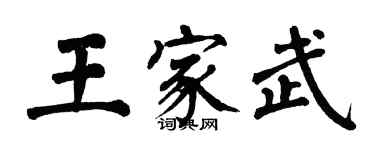 翁闓運王家武楷書個性簽名怎么寫