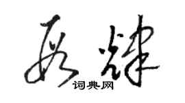 駱恆光段輝草書個性簽名怎么寫