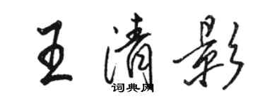 駱恆光王清影行書個性簽名怎么寫