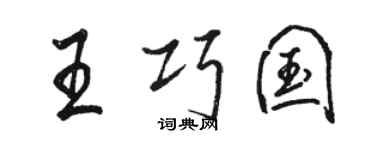 駱恆光王巧國行書個性簽名怎么寫