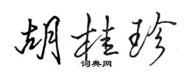 駱恆光胡桂珍行書個性簽名怎么寫