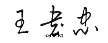 駱恆光王書忠草書個性簽名怎么寫